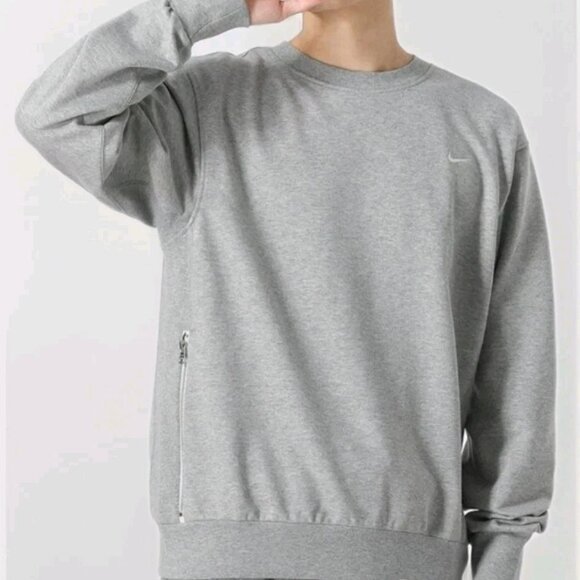 NIKE Dri-Fit Standard Issue Mens Size Large Tall Crewneck Sweatshirt Gray NWT